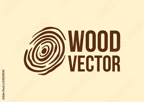 Wood and timber texture symbol logo illustration