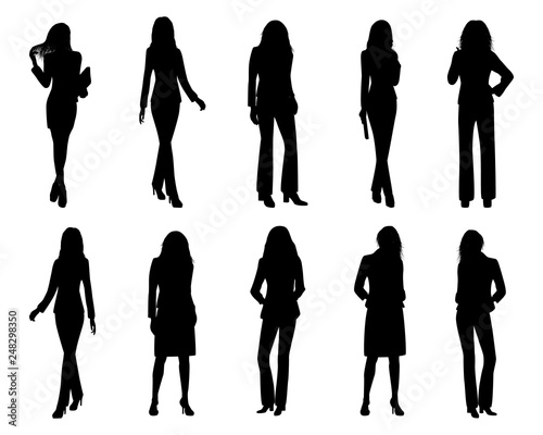 silhouette businesswoman vector design