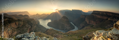Panoramic image over the Blyderiver Canyon in the Mpumalanga province of south africa photo