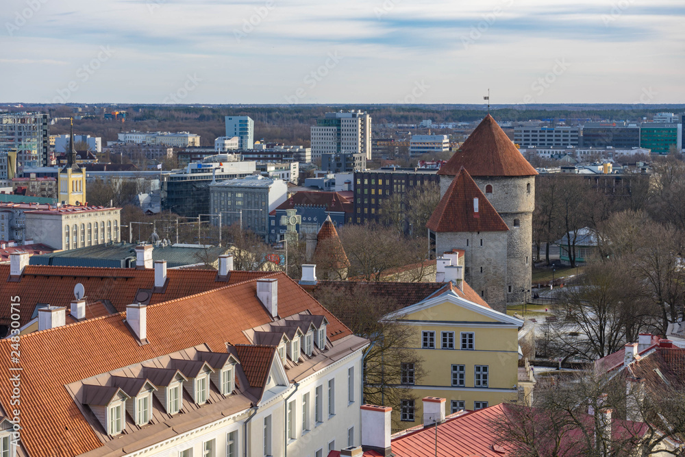 Obraz premium Beautiful view of old city Tallinn Estonia