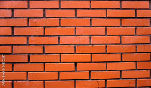 Bright brick wall texture. Clinker bricks background. Brickwork. 