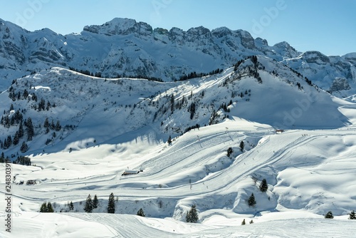Landscape of Alps mountains in winter © Chopard Photography