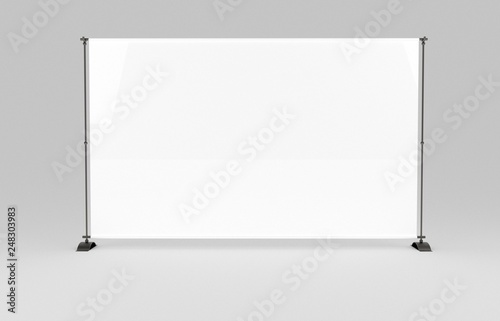 Blank Step and Repeat Telescoping Backdrop Banner