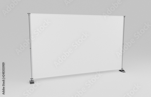 Blank Step and Repeat Telescoping Backdrop Banner