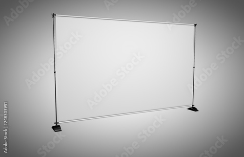 Blank Step and Repeat Telescoping Backdrop Banner