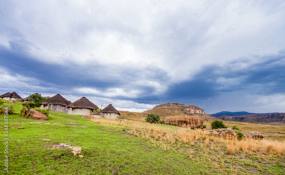 Basotho Cultural Village in Drakensberg Mountains South Africa