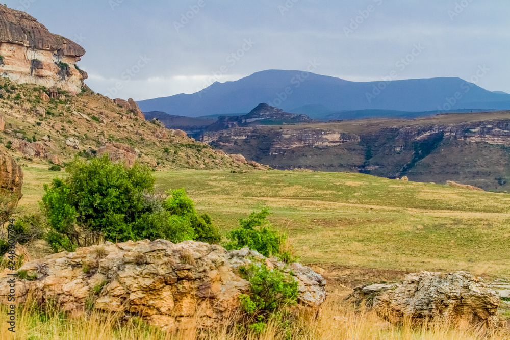 Rural Mountain scene at Basotho Cultural Village