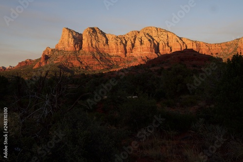 Sunset Over the Rocks in Sedona Arizona