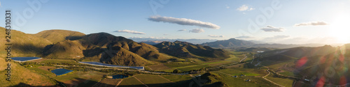 Panoramic aerial image over the country side outside the town of Robertson in the western cape of South Africa photo