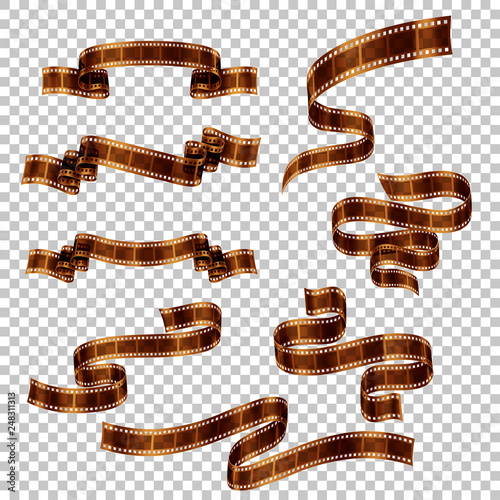 Set of Brown Film Strips