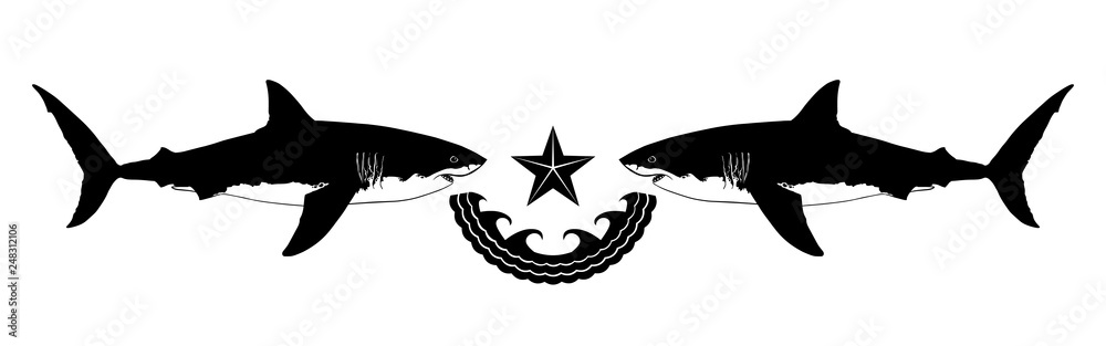 Fototapeta premium shark icon