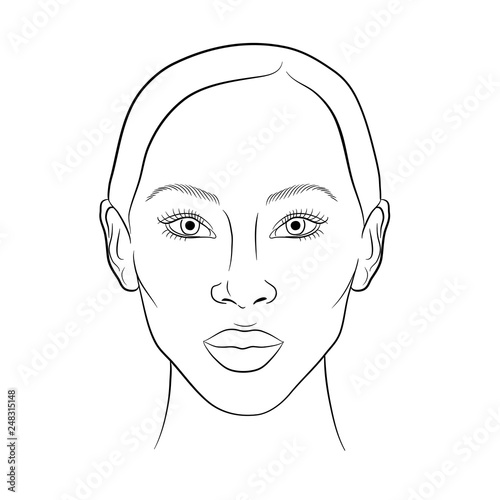 Young african ethnic woman face