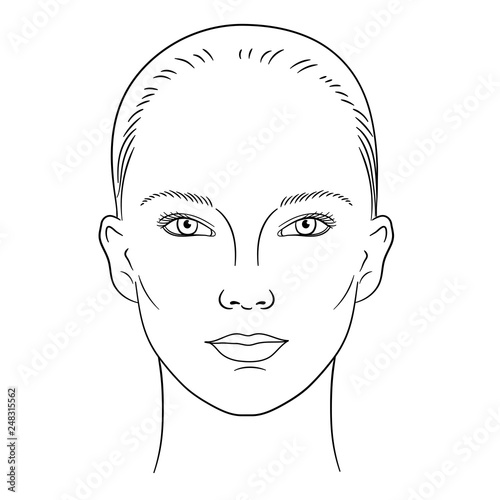 Canvas-taulu Young woman face