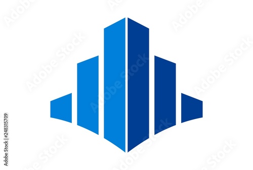 abstract building logo icon vector