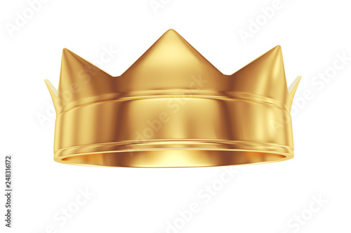Gold crown isolated on white background