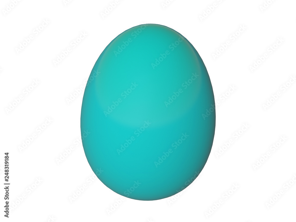 Easter egg on white background 