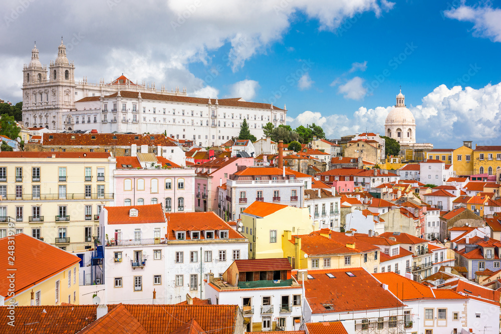 Lisbon, Portugal old city skyline