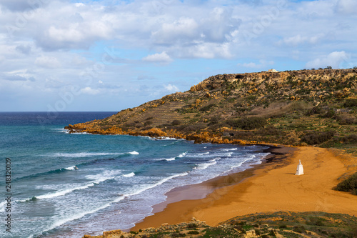 Obraz na płótnie Cave of Calypso at Ramla Bay Beach, Gozo island, Malta.