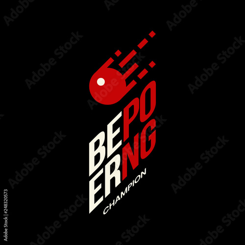 Modern craft beer drink vector logo sign for bar, pub, store, brewhouse or brewery isolated on black background. Premium beer pong logotype illustration. Brewing fest fashion t-shirt badge design.