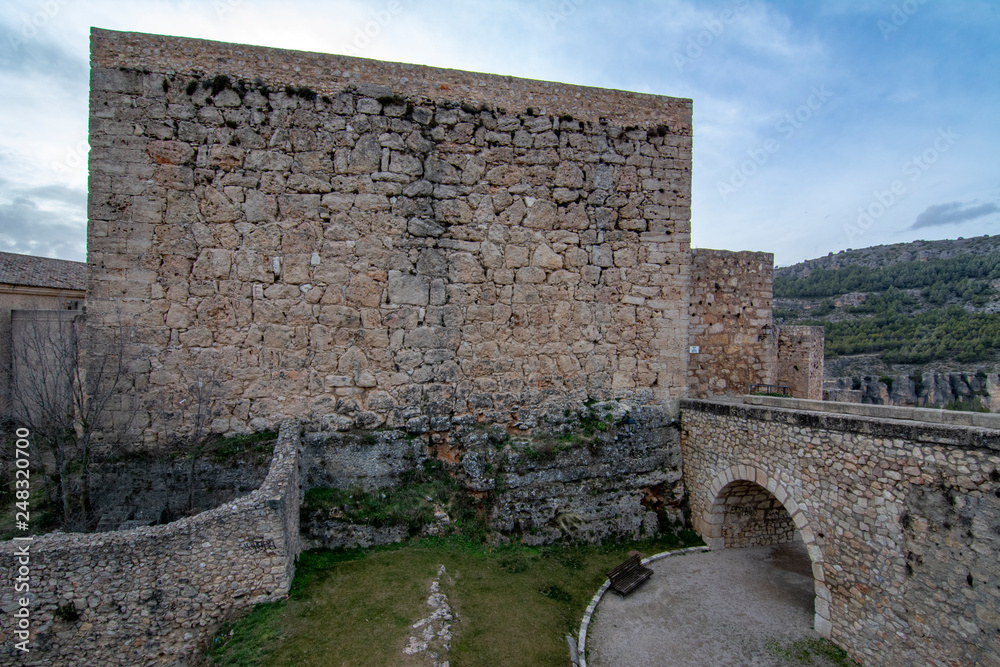 Ruins of the medieval castle of Cuenca, Spain