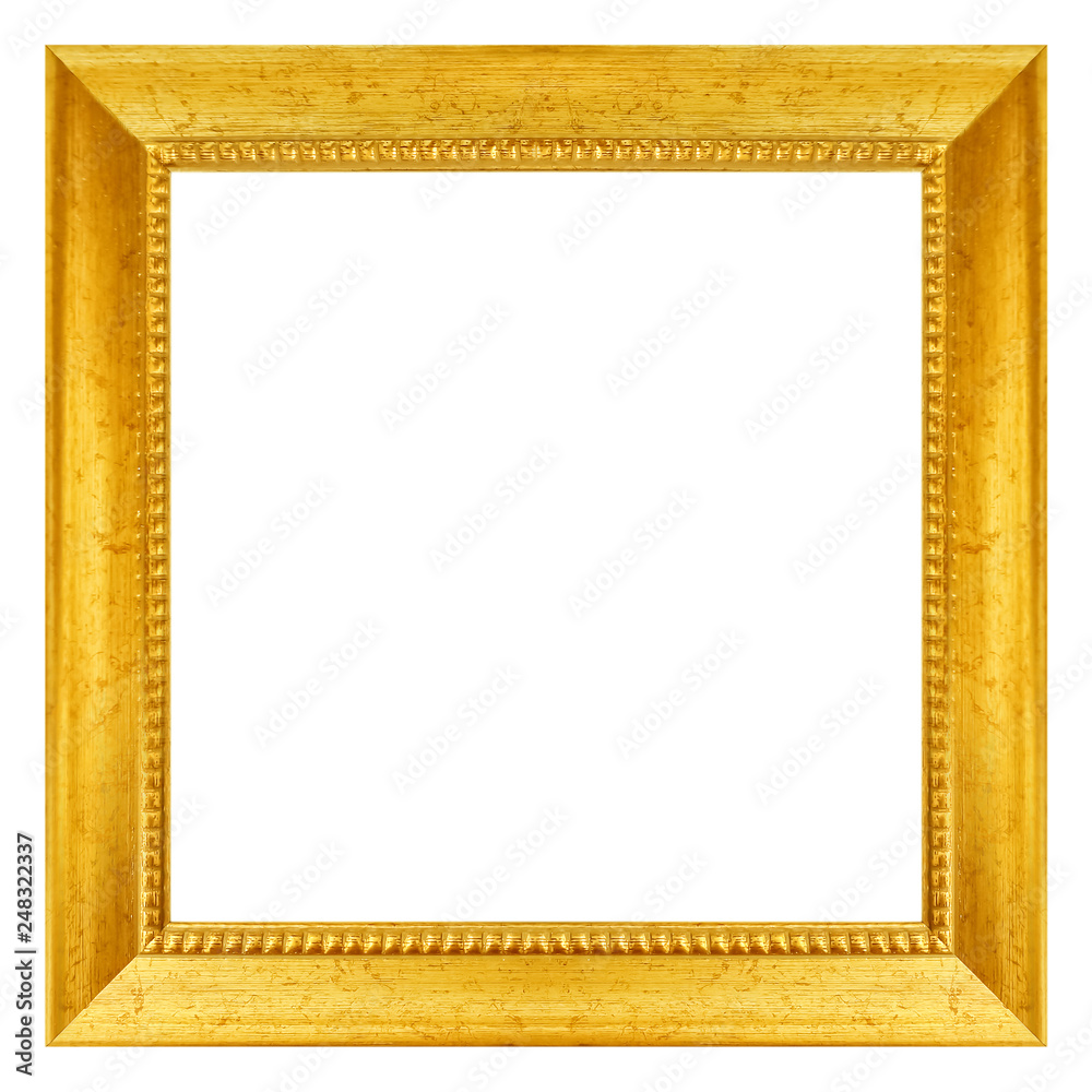 Cadre carré doré Stock Photo | Adobe Stock