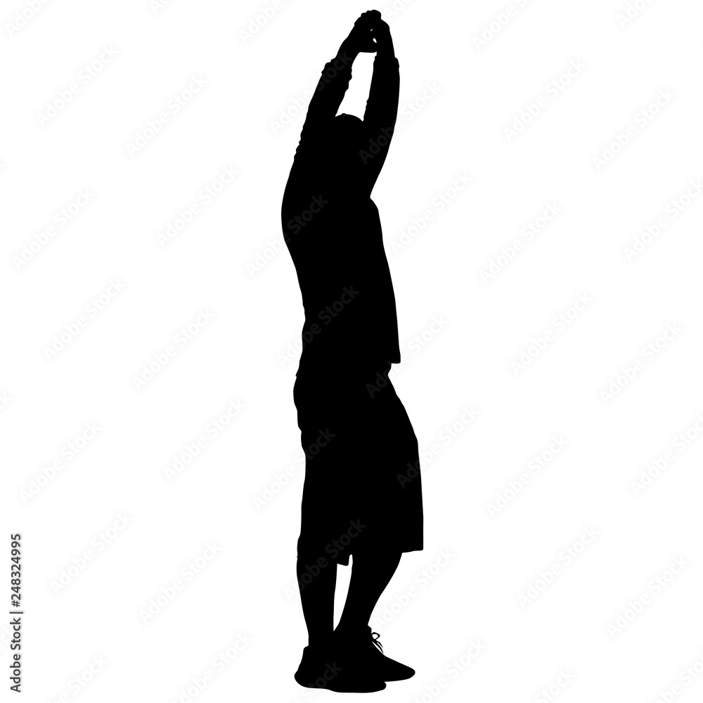 Fototapeta premium Silhouette of People Standing on White Background