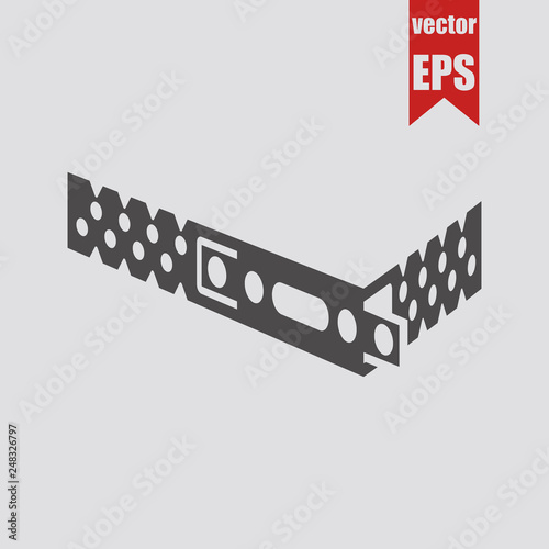 Steel profile icon.Steel Profile for plasterboard.Vector illustration.