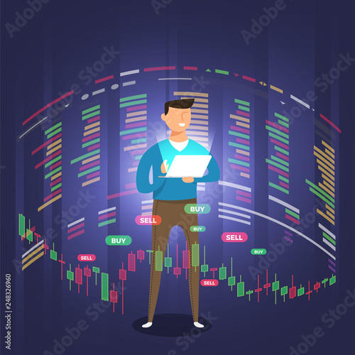 Businessman stock exchange trader