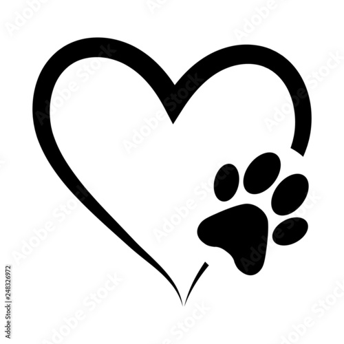 Animal love symbol paw prin...