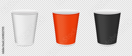 Wallpaper Mural Plastic Cups For Single Use - Vector Illustrations Set - Isolated On Transparent Background Torontodigital.ca