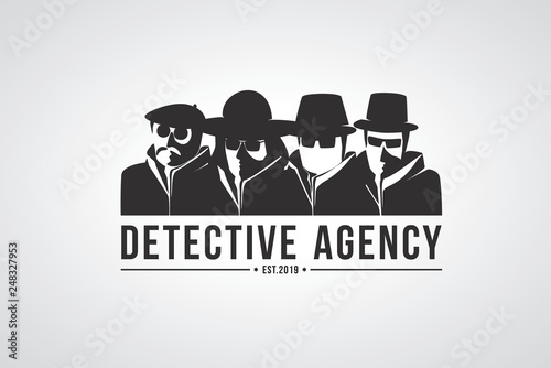 Detective agency badge design. Vector illustration