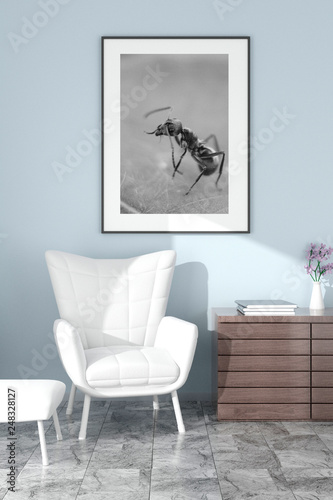 picture frame interior 3d rendering