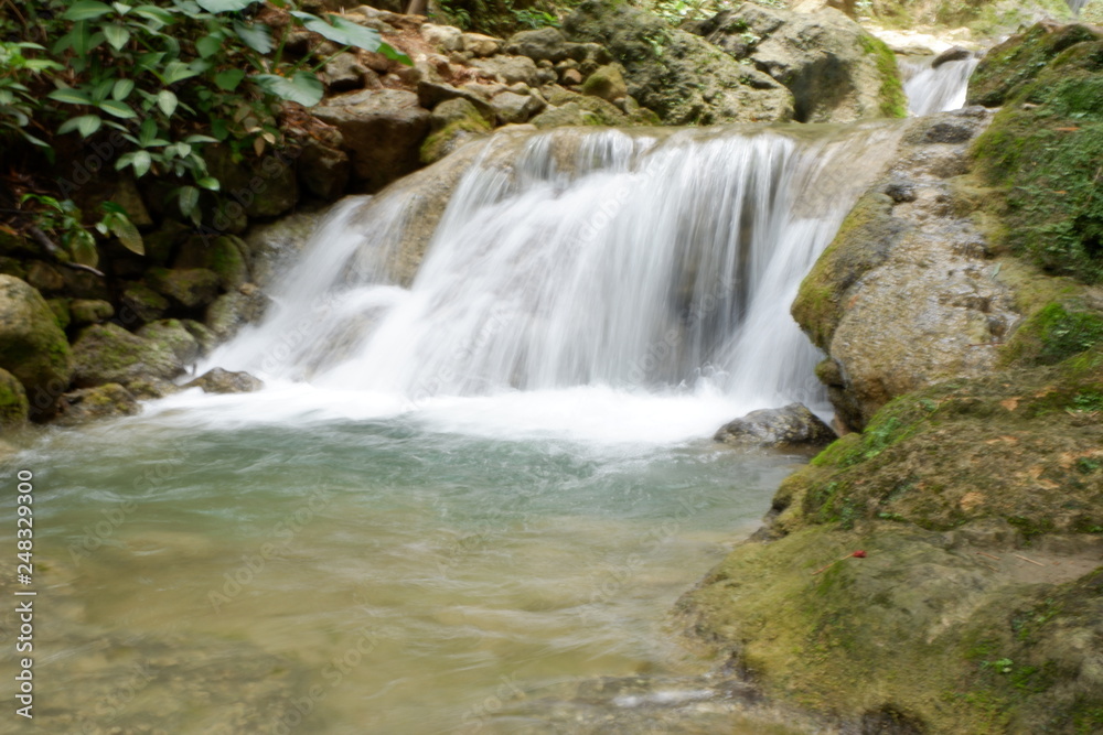 beautiful waterfalls flowing from springs in the forest beautiful waterfalls flowing from springs in the forest
