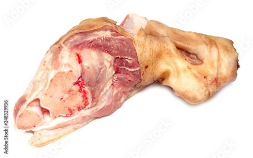 pork knuckle meat on white background