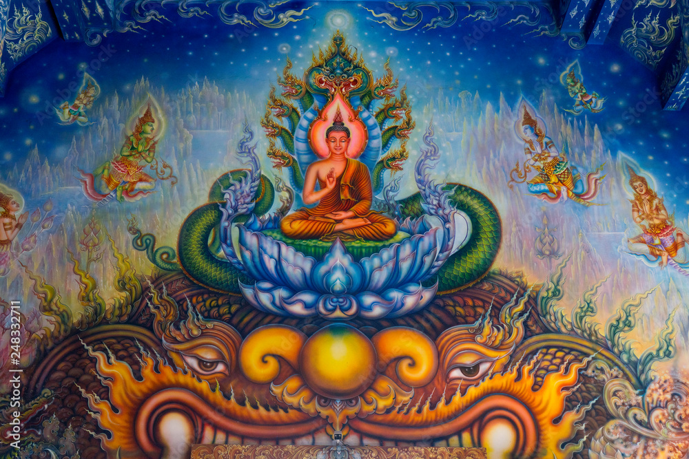 illustration intérieure Le temple bleu Chaing rai illustration intérieure Le temple bleu Chaing rai
