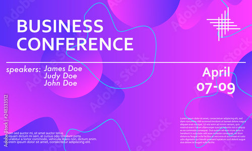Business conference invitation design template.