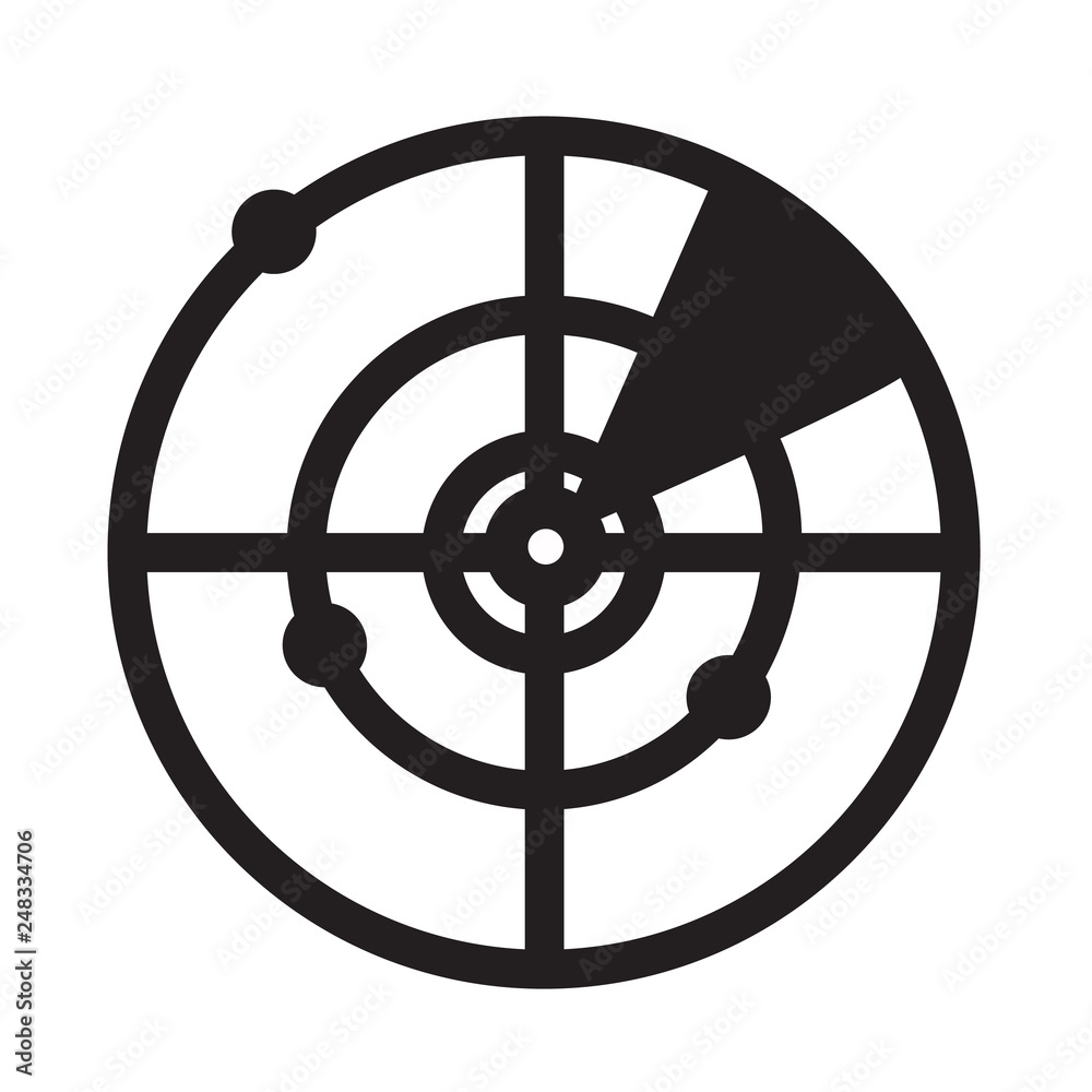 radar solid icon on white background. flat style. radar icon for your web site design, logo, app, UI. radiolocation symbol. scan sign. radar solid icon on white background. flat style. radar icon for your web site design, logo, app, UI. radiolocation symbol. scan sign.