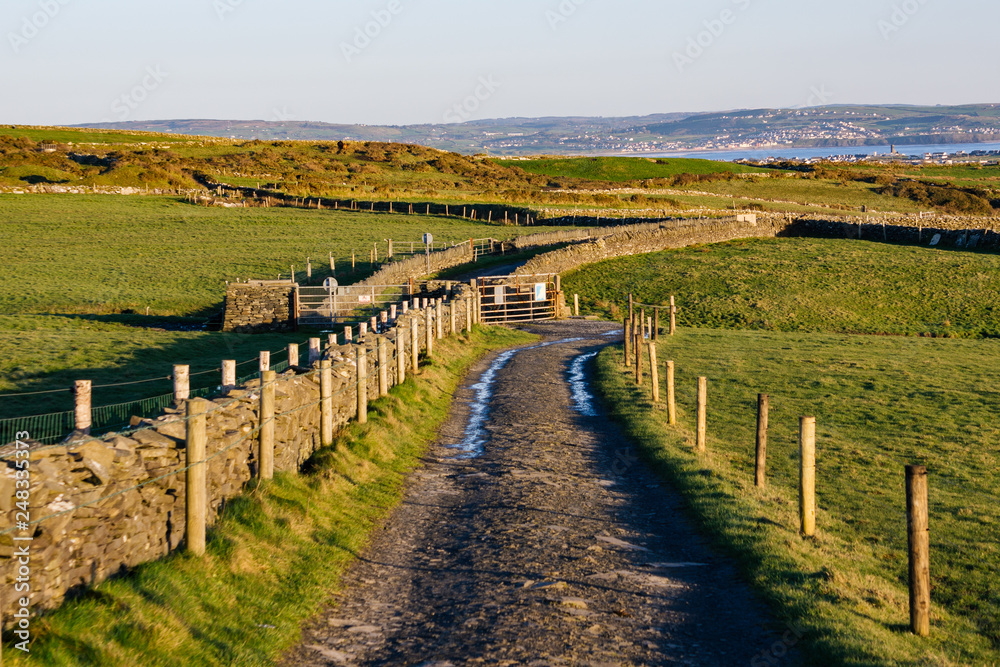 Gravel road on the west coast of Ireland
