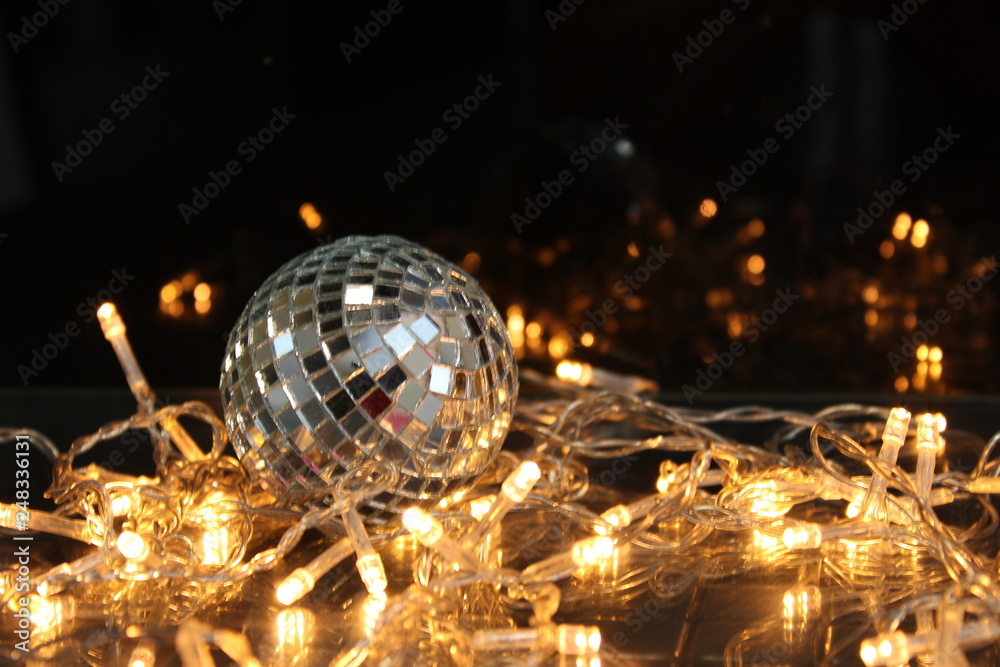 Fototapeta premium Holiday lights are glowing