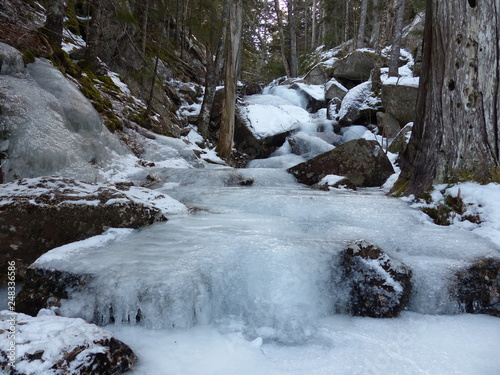 Winter Hiking, Giant Slide Trail, Acadia, Maine