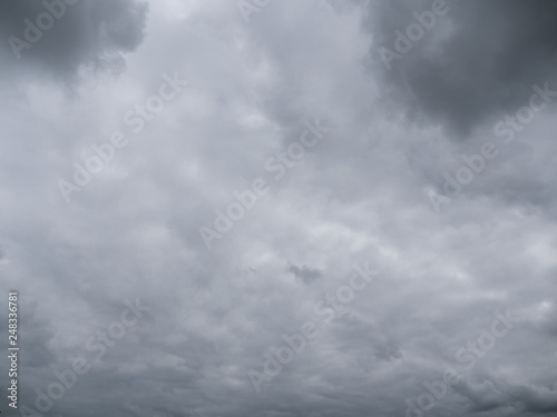 Gray and dark storm clouds before the storm