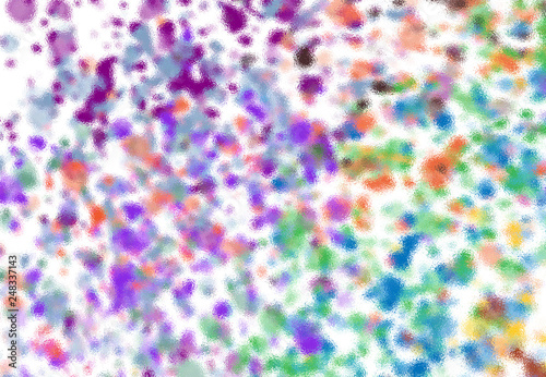 Blurred image, abstract colorful watercolor paint daubs filter for digital art texture background