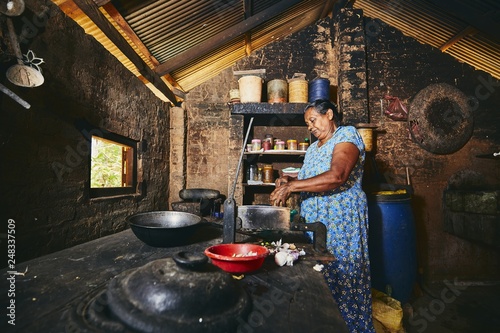 Old home kitchen in Sri Lanka photo