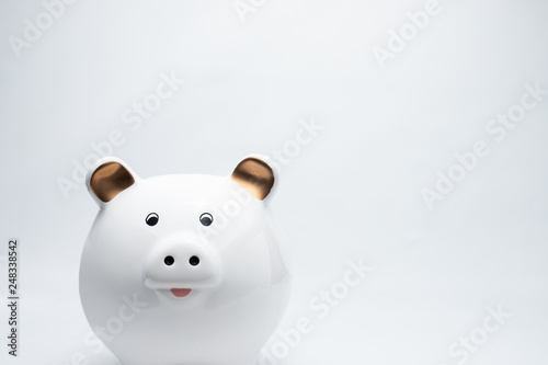 Sparschwein wei   ohne Geld