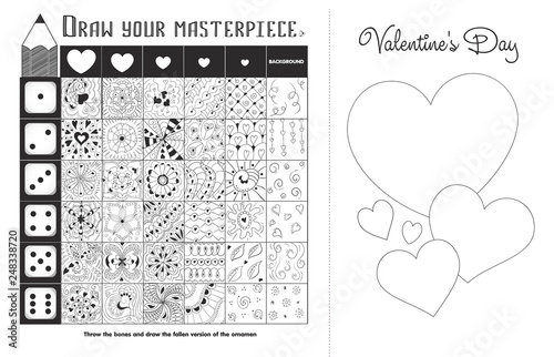  game zentangle elements Valentine black