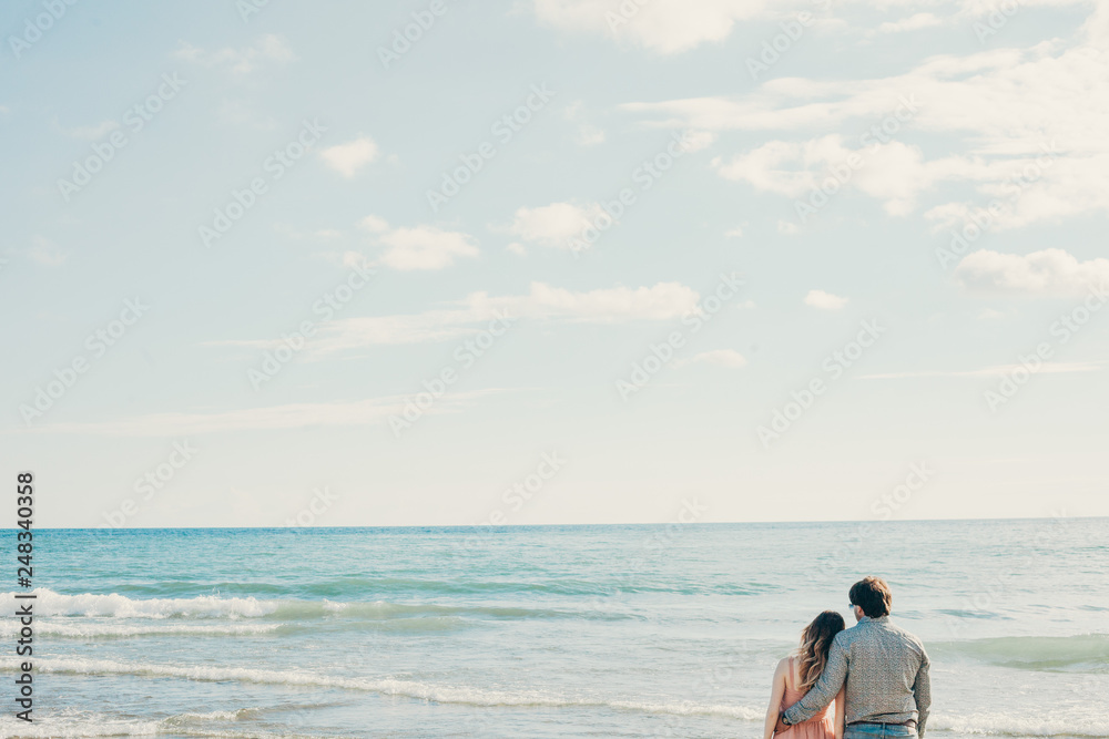 couple man on the beach