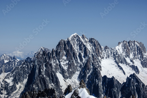 Widok z Aig. du Midi. Alpy Szwajcaria Europa