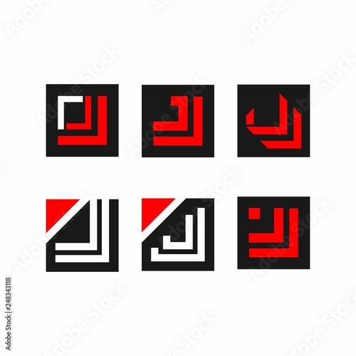 JJ, J logo initial letter design template vector illustration 