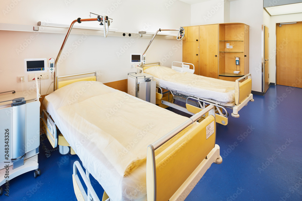 Zimmer Krankenhaus Bett Türe Stock Photo | Adobe Stock