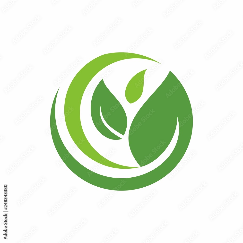 Leaf, tree, water drop logo design template vector illustration Leaf, tree, water drop logo design template vector illustration
